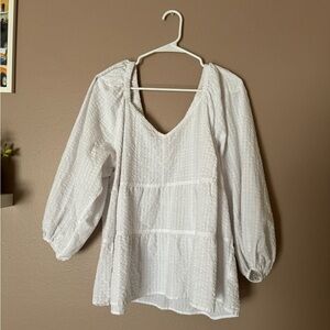 Pretty Seersucker Old Navy Blouse